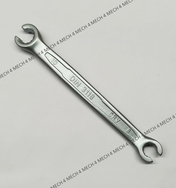4 NEX 8x10 mm + 17x19 mm Heavy Duty Hardened and Tempered Double Sided Flare Nut Spanner (Pack of 2) - Image 2