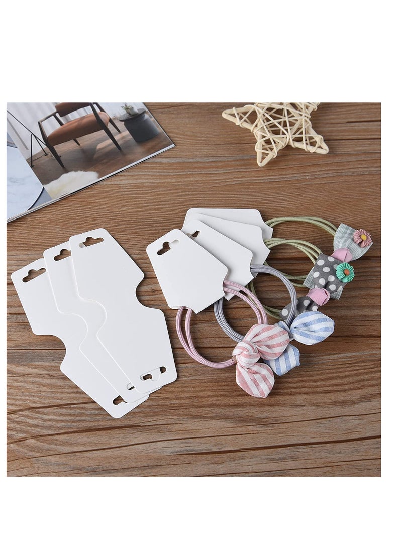 Jewelry Display Cards for Necklaces and Bracelets, Blank Kraft Paper Price Tags and Hang Tags, 200 Pcs White Card Holders for Packaging Accessories - Image 4