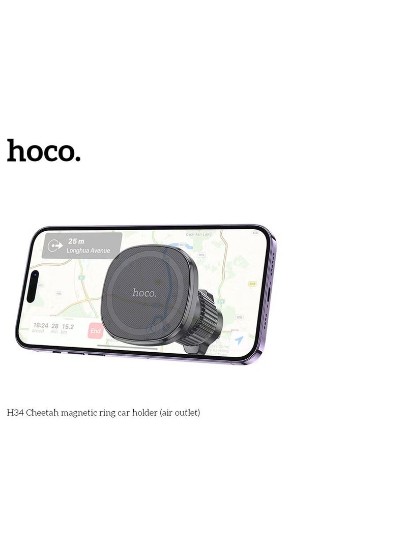 hoco. H34 Cheetah Air Vent Car Mount – 360° Rotation, Universal Grip - Image 3