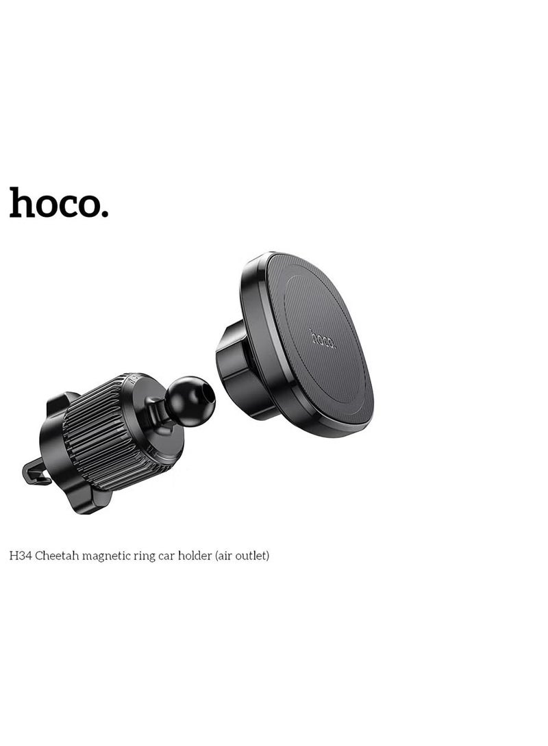 hoco. H34 Cheetah Air Vent Car Mount – 360° Rotation, Universal Grip - Image 2