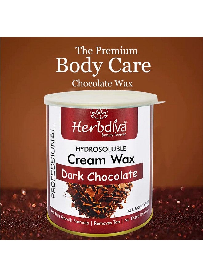 Herbdiva Hydrosoluble Dark Chocolate Cream wax 800g |Professional Care & Pure Way To Silky Smooth Skin| Made In India, Suitable For All Types Of Skins | Natural Ingredients - Image 2