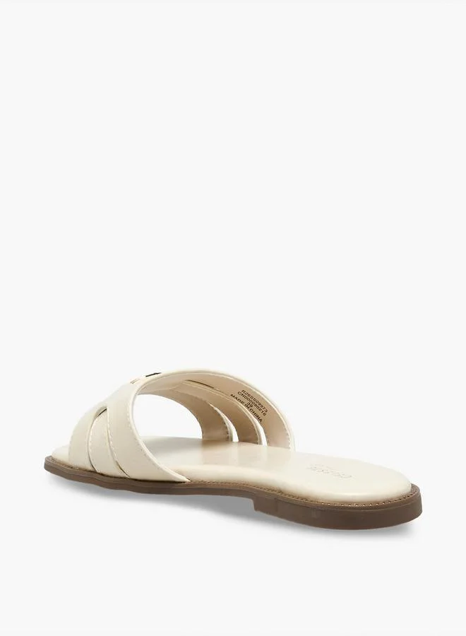 Celeste CREAM Women Slip-On Flat Sandals for Women | Best Price UAE