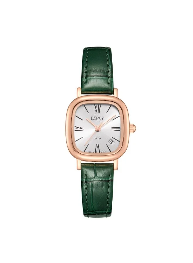 ECSTACY Women's Genuine leather Analog Watch E25510-RLHW - 23 mm