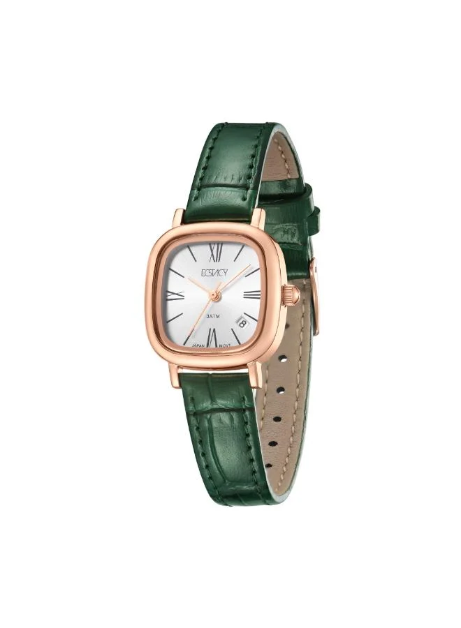 ECSTACY Women's Genuine leather Analog Watch E25510-RLHW - 23 mm