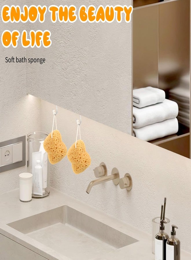 Ymapinc 2Pcs Body Shower Bath Sponge, Large Size Exfoliating Body Scrubber, Foam Bubbling Scrub for Bathroom Accessories Man and Women - Yellow - Image 3