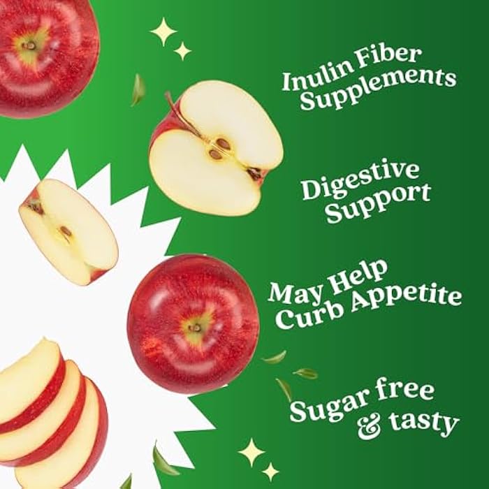 BeLive Fiber Gummies - Prebiotic Fiber Supplement with Chicory Root & Inulin for Digestive Support & Overall Gut Health I Vegan, Sugar Free Gummies for Adults & Children | 60 Ct - Apple Flavor - Image 5