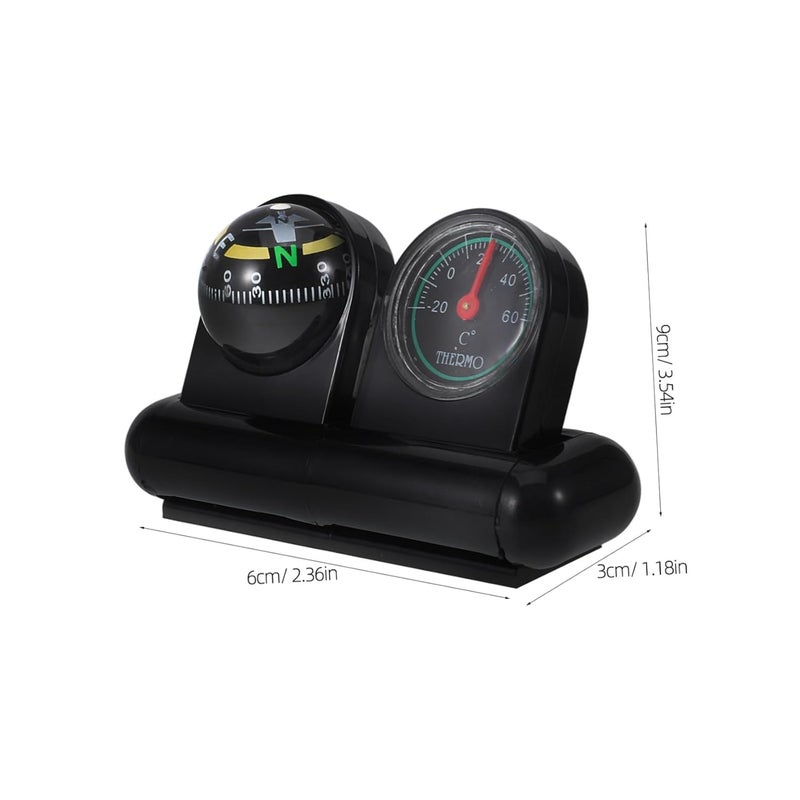 Rotatable Dashboard Mount Car Thermometer and Compass Ball Auto Accessories - Image 3