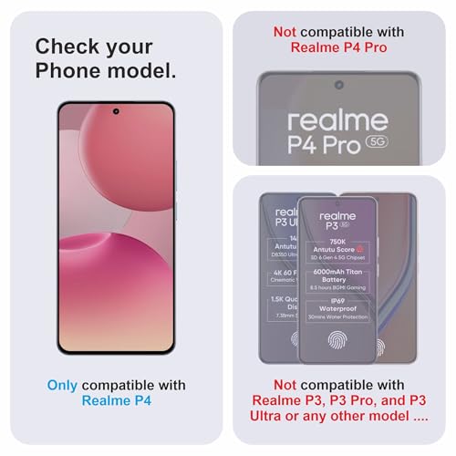 Skyddshield Military-Grade Gorilla Tempered Glass For Realme P4 (6.77 Inch) With Installation Kit | Edge to Edge Coverage | Black - Image 2