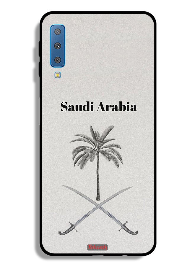 Tolwak Samsung Galaxy A7 (2018) Protective Case Cover Kingdom Of Saudi Arabia Sign Art - Image 1