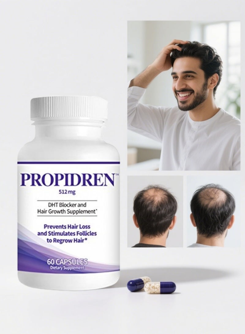 Pronexa HairGenics Propidren Anti-Hair Loss Capsules | DHT Blocker + Dual Effective Formula for Hair Follicle Activation, Double Protection against Regeneration  - Image 1