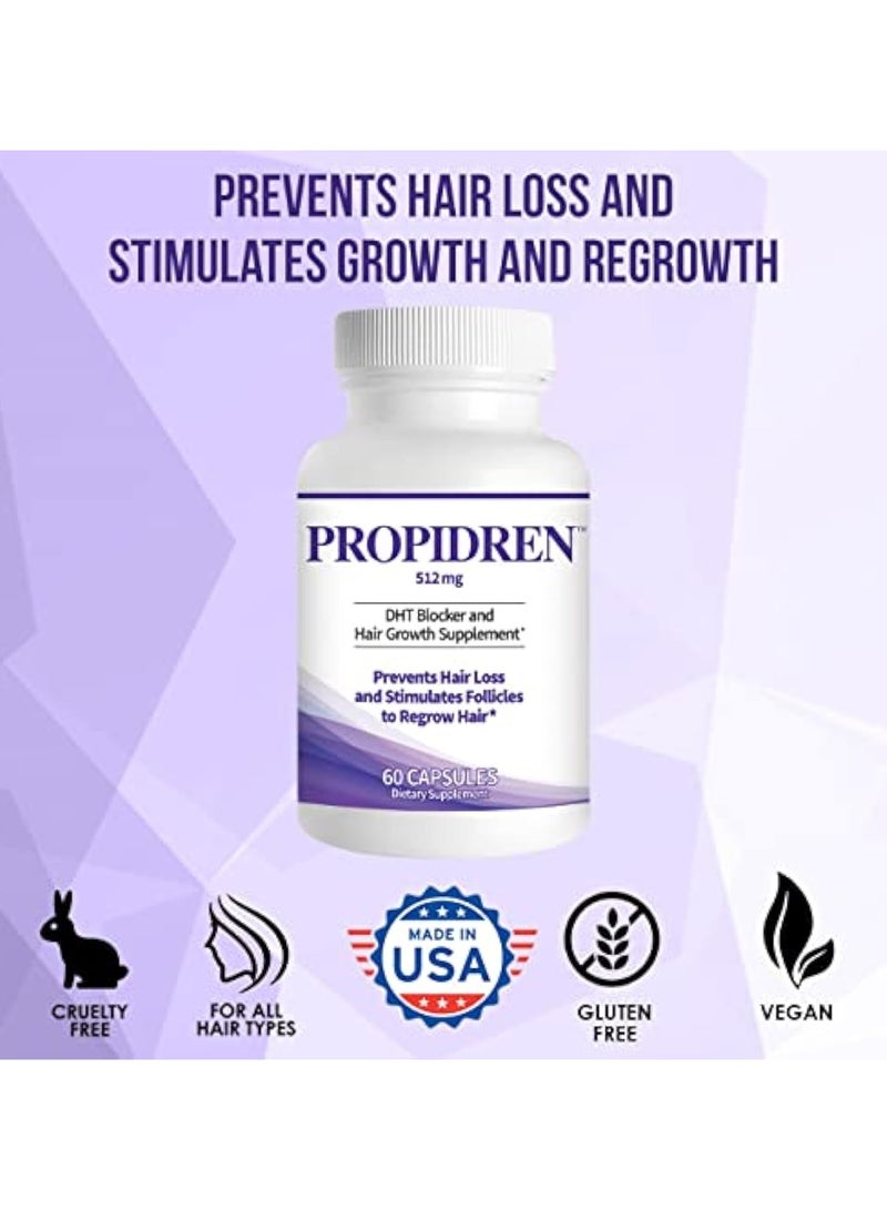 Pronexa HairGenics Propidren Anti-Hair Loss Capsules | DHT Blocker + Dual Effective Formula for Hair Follicle Activation, Double Protection against Regeneration  - Image 4