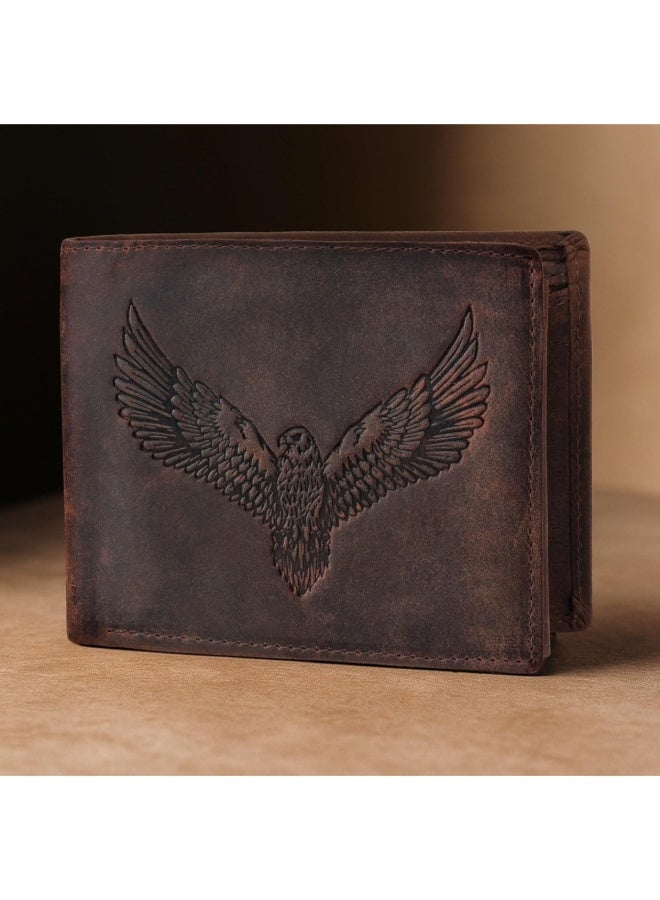 URBANFOREST URBAN FOREST Zeus Vintage Brown Leather Bi-Fold Wallet for Men, 6 Card Slots, Classy Matte Finish Men’s Wallet, Premium Gift Box for Men and Boys - Image 3
