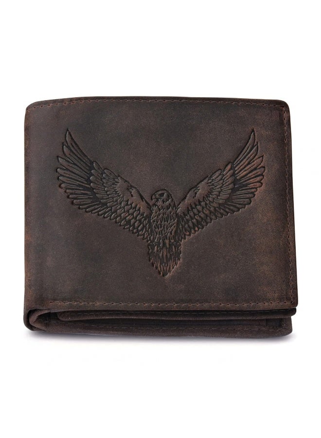 URBANFOREST URBAN FOREST Zeus Vintage Brown Leather Bi-Fold Wallet for Men, 6 Card Slots, Classy Matte Finish Men’s Wallet, Premium Gift Box for Men and Boys - Image 1