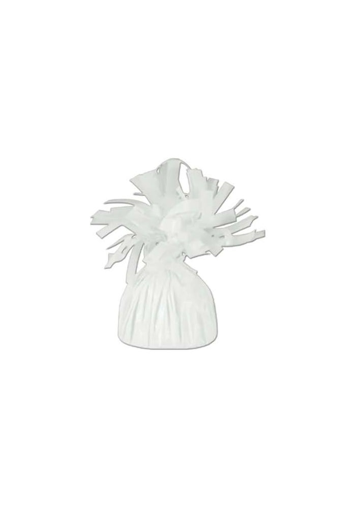 Beistle White Metallic Wrapped Balloon Weights - Pack of 12 for Party Decorations - Image 4