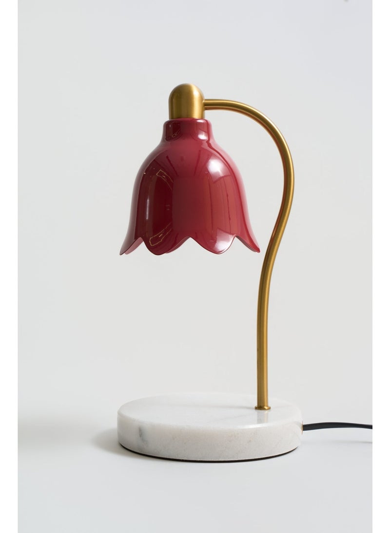 Korean Romantic Lily of the Valley Candle Melting Lamp, Dimmable Wax Warmer Table Lamp, Ins Style Bedroom Night Light Candle Heater for Home Office Decor, Adjustable Brightness Melted Wax Lamp for Relaxation & Gift - Image 4