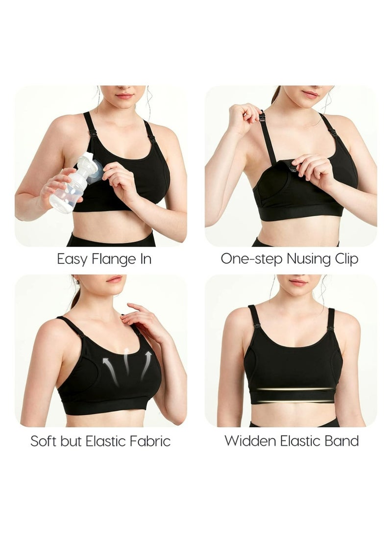 LLASIDO Hands Free Pumping Bra, Breast Pump Bra, Adjustable for Holding Breast Pumps, Pumping & Nursing Bra in One XL - Image 4