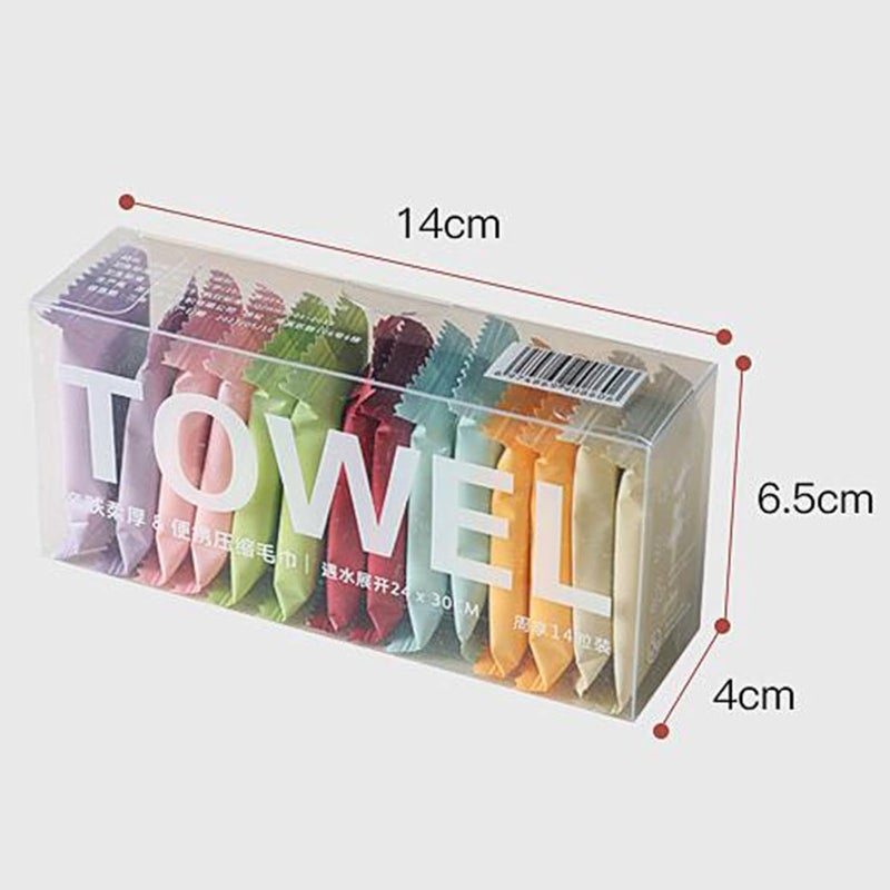Veterit 2 Box 28 Pcs Outdoor Travel Portable Compressed Tissue Tablet Face Towel Disposable Magic Towel Tablet Cloth Wipes Paper Cotton Tissue Expand With Water (Pack Of 28) - Image 2