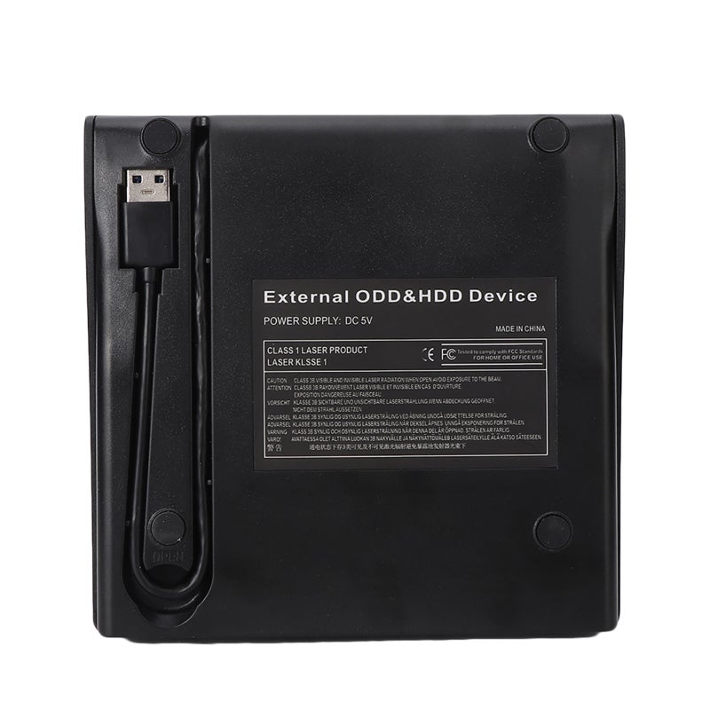 محرك أقراص DVD خارجي: محرك أقراص ضوئي محمول USB 3.0 - تصميم سطح بحبيبات بارزة، خفيف الوزن وصغير الحجم مع خاصية التشغيل الفوري (Plug-and-Play) لأجهزة الكمبيوتر المحمولة وأجهزة الكمبيوتر المكتبية وأنظمة ويندوز ولينكس وماك أو إس - Image 4