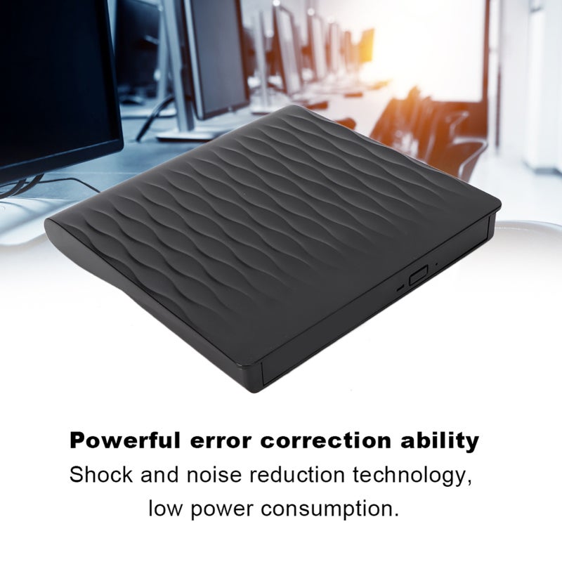 محرك أقراص DVD خارجي: محرك أقراص ضوئي محمول USB 3.0 - تصميم سطح بحبيبات بارزة، خفيف الوزن وصغير الحجم مع خاصية التشغيل الفوري (Plug-and-Play) لأجهزة الكمبيوتر المحمولة وأجهزة الكمبيوتر المكتبية وأنظمة ويندوز ولينكس وماك أو إس - Image 5
