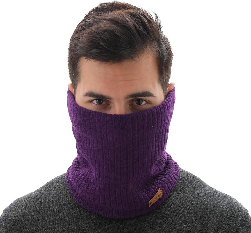 NovForth Winter Neck Warmer Men Ski, Neck Gaiter Face Scarf Women, Fleece Scarf for Men Gaiter Mask, Thick Windproof Scarves - Image 4
