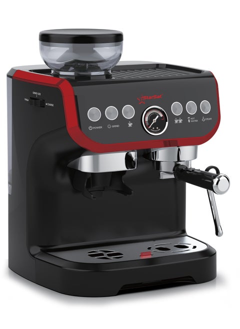 PrecisionGrind Espresso Master AC-517EA: 4-In-1 Coffee Solution With Grinding, Brewing, Cappuccino, And Latte Preparation For Ultimate Convenience And Aroma