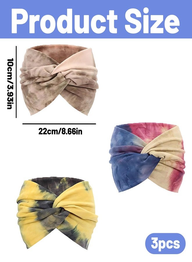 Aeenioy 3PCS Hair Bands for Women, Wide Headband for Women Girls, Stretchy Hair Band for Yoga, Workout, Facial Time, Travel, Beach, Daily Use, Soft and Comfortable Head Scarf - Image 2