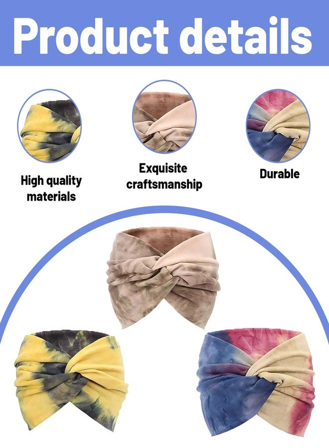 Aeenioy 3PCS Hair Bands for Women, Wide Headband for Women Girls, Stretchy Hair Band for Yoga, Workout, Facial Time, Travel, Beach, Daily Use, Soft and Comfortable Head Scarf - Image 3