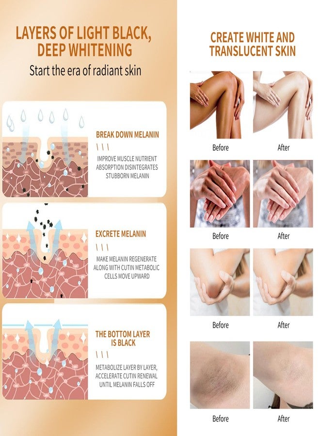 Go Ho Skin Whitening Cream,Underarm Whitening Freckle Cream,Dark Sopt Corrector for Face and Body,Skin Lightening for Intimate Areas,Armpit and Bleaching,2oz - Image 5