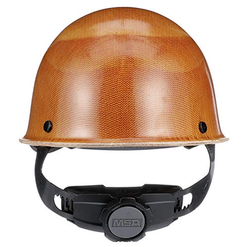 MSA 475395 Skullgard Cap Style Safety Hard Hat with Fas-Trac III Ratchet Suspension | Non-slotted Cap, Made of Phenolic Resin, Radiant Heat Loads up to 350F - Standard Size in Natural Tan - Image 5