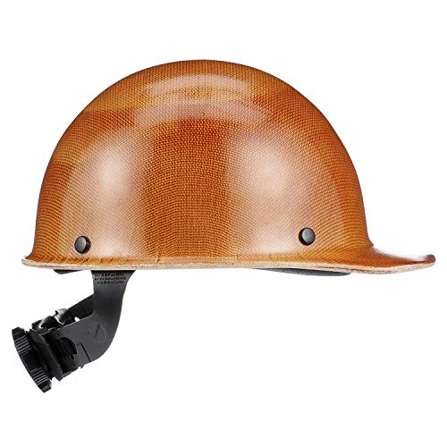 MSA 475395 Skullgard Cap Style Safety Hard Hat with Fas-Trac III Ratchet Suspension | Non-slotted Cap, Made of Phenolic Resin, Radiant Heat Loads up to 350F - Standard Size in Natural Tan - Image 4