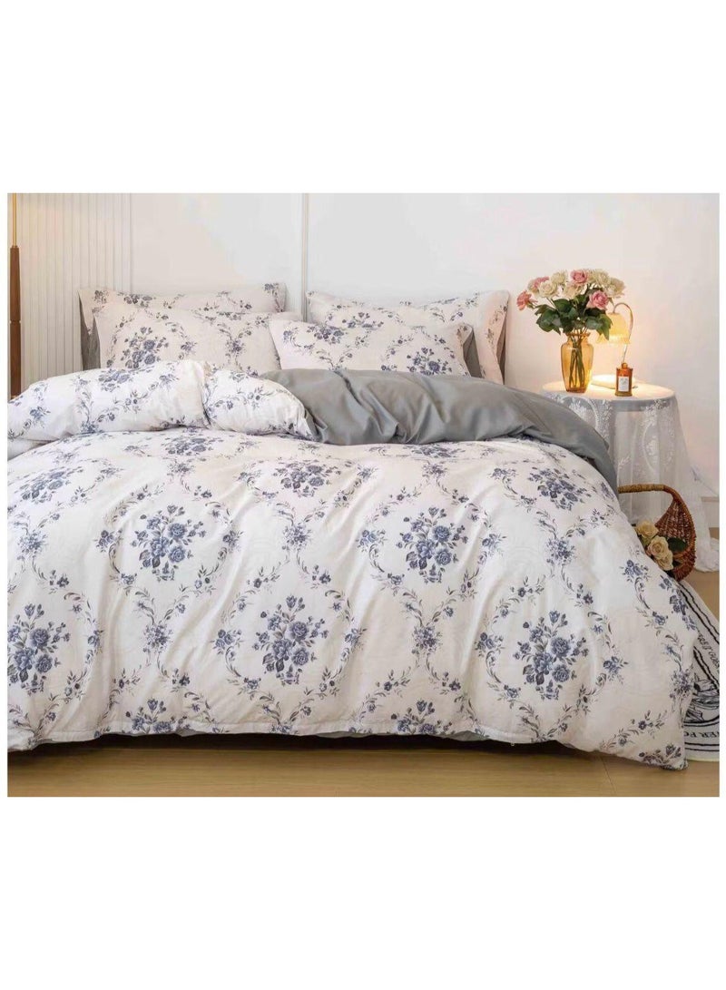 Luxury King 6-Piece Bedding Set –  simple Design, 220x240cm Duvet Cover with Fitted Sheet & 4 Pillowcases