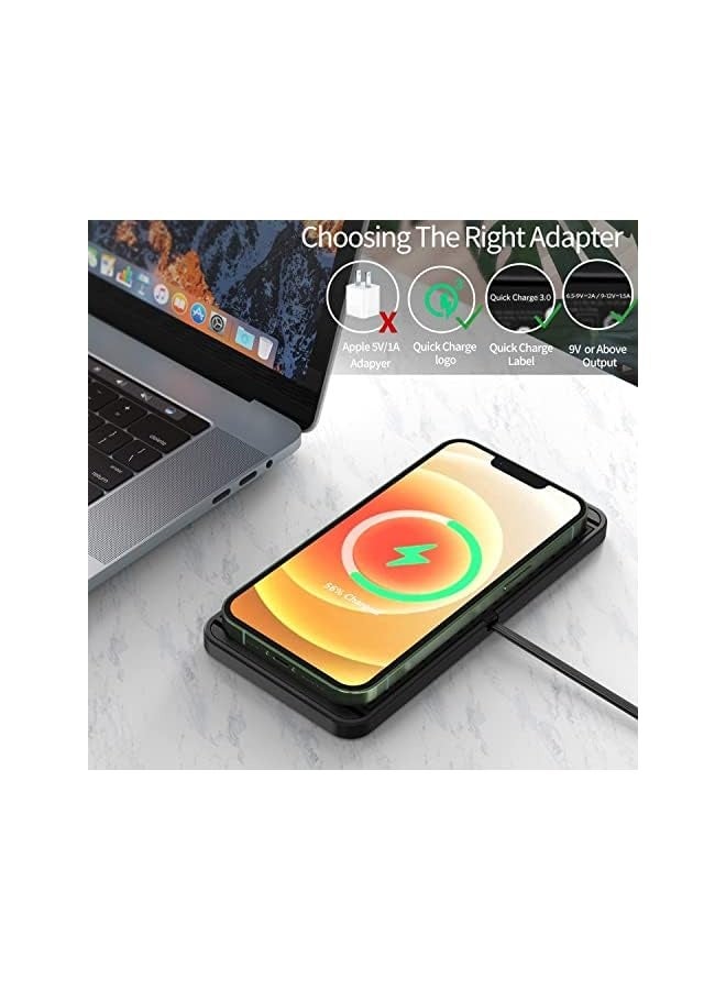 Wireless Charger, Wireless car Charger Charging pad 15w Non-Slip QI Fast Charger for car Wireless Phone Charger for Android for iPhone 11/12/13 Pro Max Xs, Samsung Galaxy S20, S10+ Note 9 - Image 2
