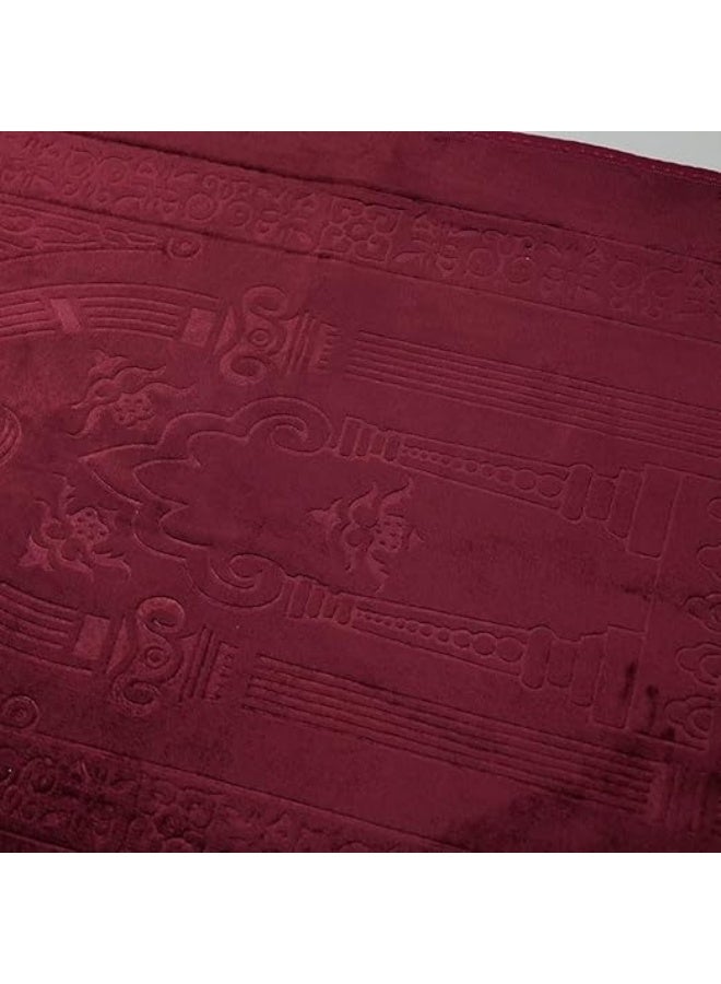 HOME DWELL Premium Velvet Prayer Mat - Red - Image 2
