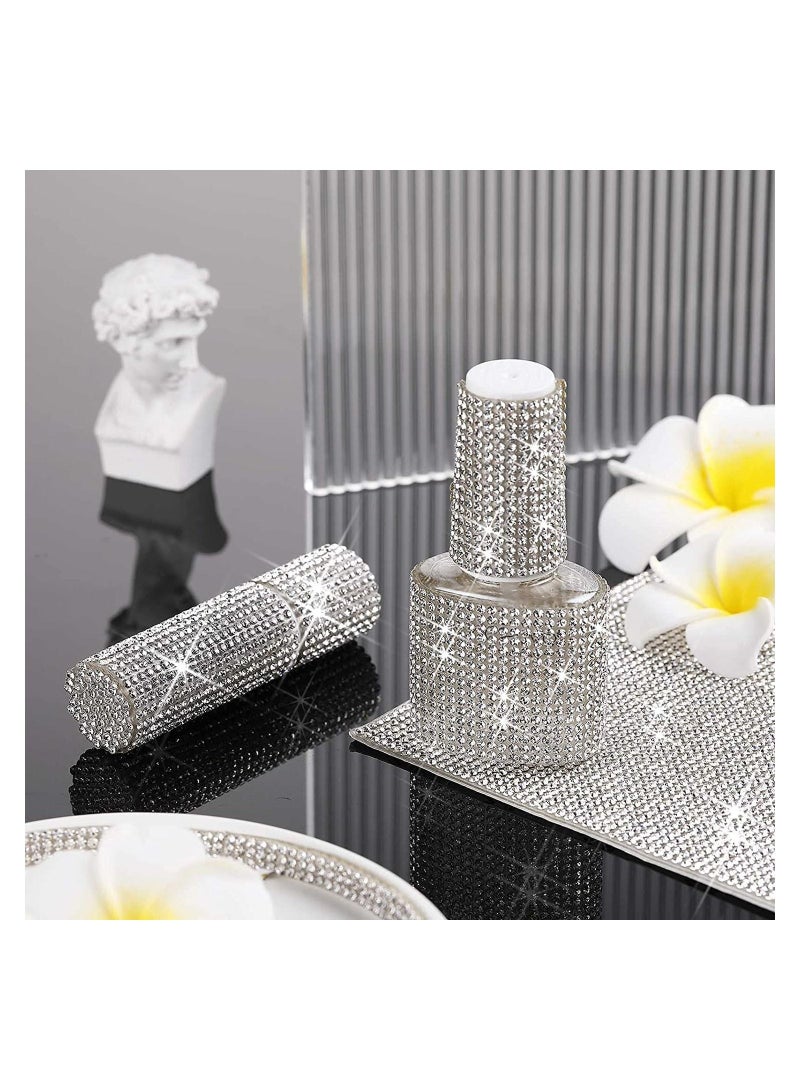 SYOSI Rhinestones Sticker Sheet Crystal Self-Adhesive Bling Resin Glitter Rhinestone Sticker For Crafts Shoe Clothes DIY Home Decor Crystal Stickers For Makeup Table Phone Party Decor (9.4 x 15.8) - Image 4