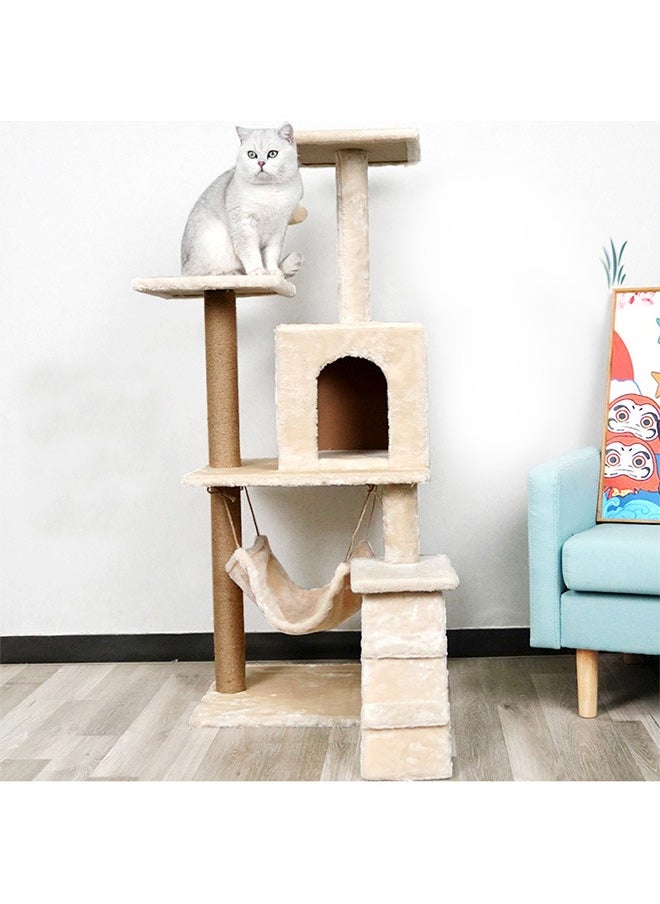 Yolu - Large Cat Tree 125CM, Multi-Level Activity Cat Tower Furniture for Cat - Image 1