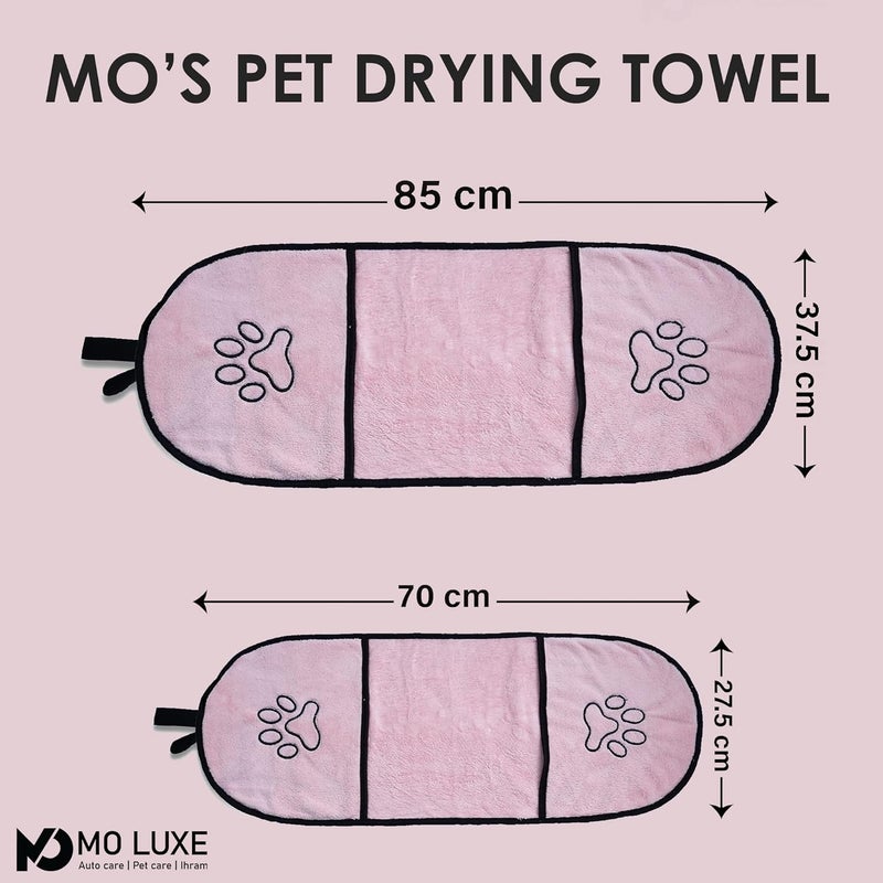 MO LUXE Store Pet Towel For Dogs,Cats|Medium Quick Drying Towel With Hand Pocket For Wet Handling&Grip Is Perfect|70 * 27.5 Cm|Suitable For Small&Medium Breed|Super Absorbent,Quick-Drying|Coffee - Image 3
