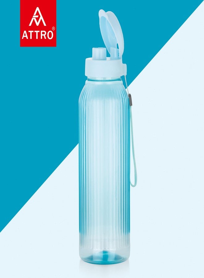 ATTRO Linear 1.5 L BPA-Free Plastic Water Bottle with Leak-Proof Flip-Top Cap, Easy to Carry Nylon Strap and Stylish Color for Daily Hydration- Blue - Image 5