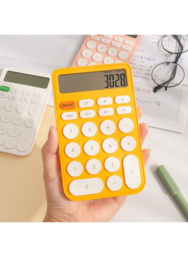 Valkyrie Junno 12 Digit Desktop Calculator with Cute Round Buttons Yellow  - Image 3