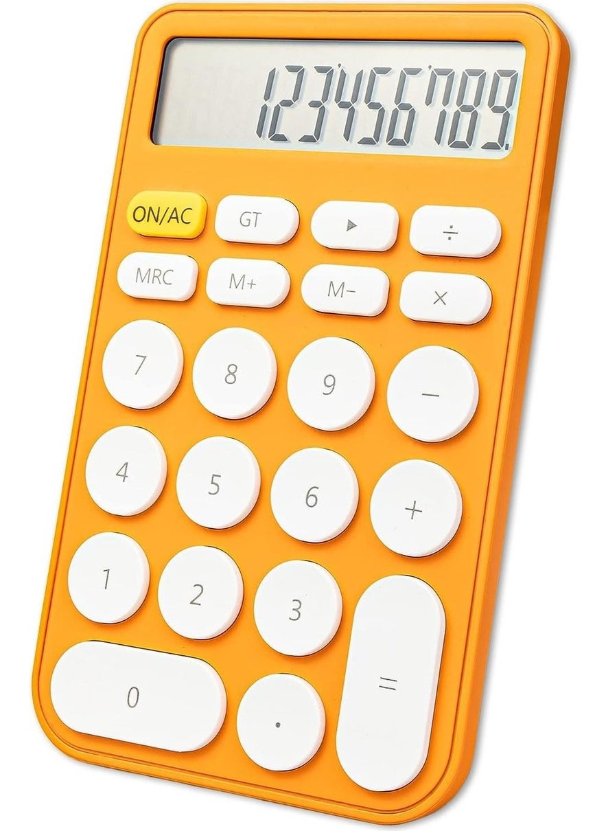 Valkyrie Junno 12 Digit Desktop Calculator with Cute Round Buttons Yellow  - Image 5