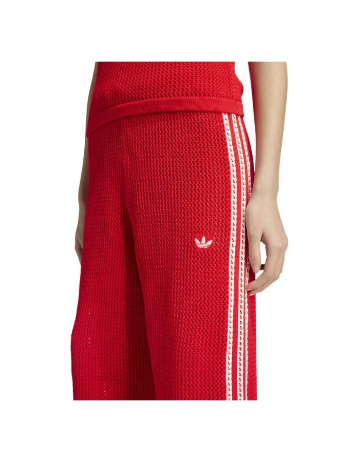 adidas بنطلون كروشيه أديداس للنساء أحمر أوريجينالز