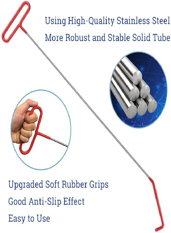 Auto Tools 4S Store General Repair Stainless Steel Combination Set, Puller, 68-inch Solid Steel Rod, Fifth Round Pin Puller - J-shaped Hook - Image 3