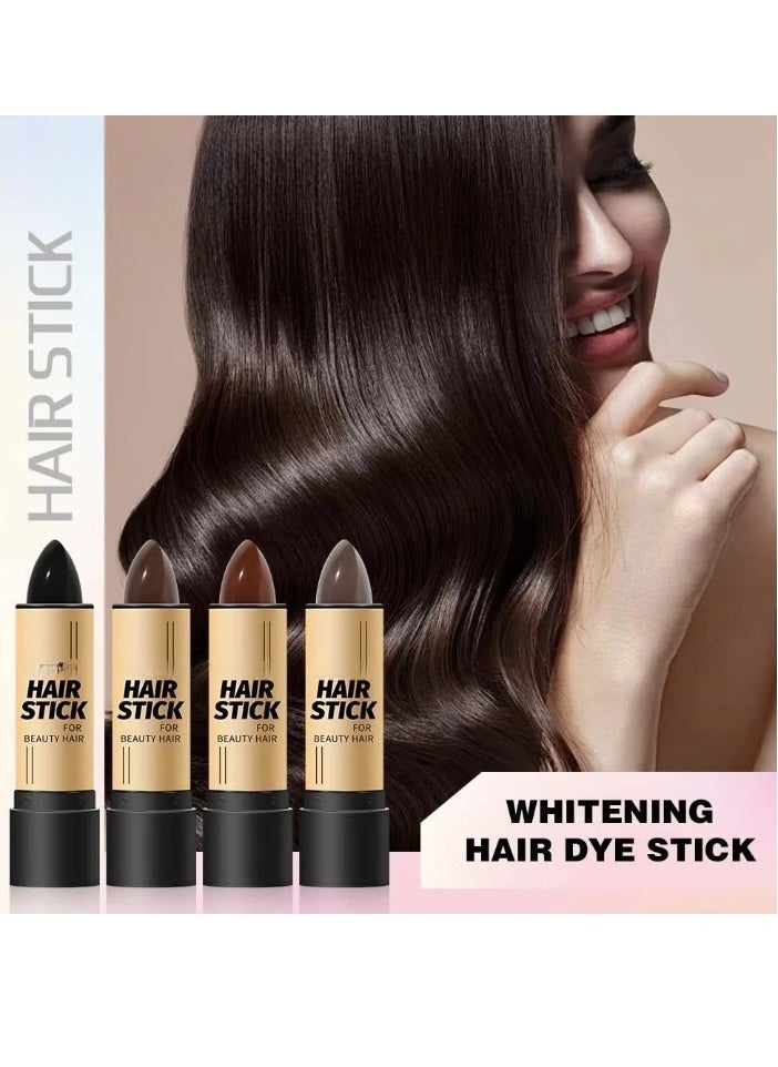 AS SEEN ON TV - Hair Dye Pen, Instant Gray Root Coverage Temporary Hair Color Cream, Disposable Hair Color Touch Up Stick, Long Lasting Fast Hair Dye To Cover Hair Roots White Hair, (Brown) - Image 1