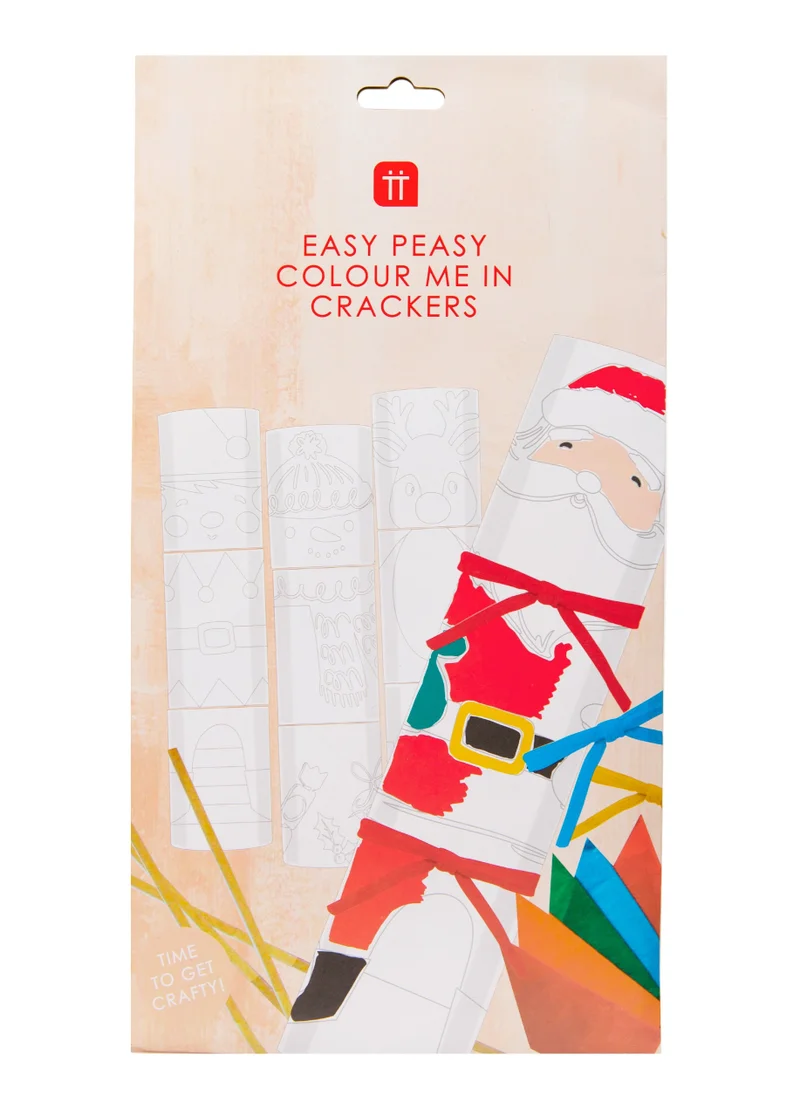 Talking Tables Craft With Santa Diy Crackers, 12", 8Pack With 16 Place Cards