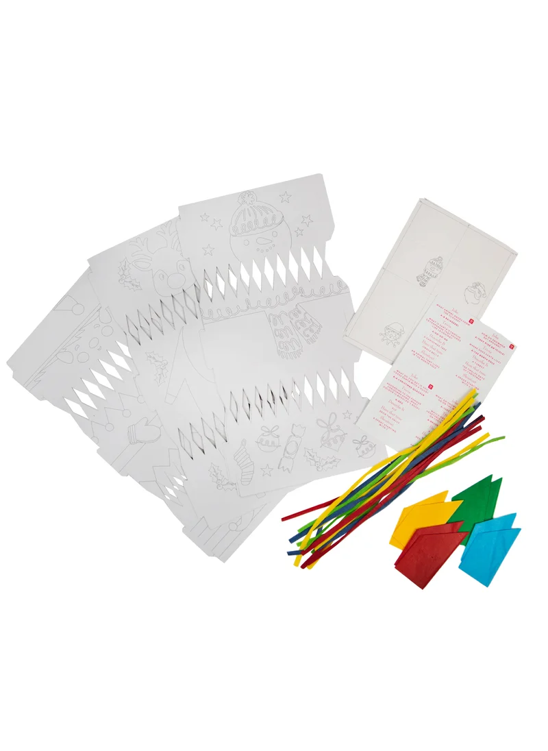 Talking Tables Craft With Santa Diy Crackers, 12", 8Pack With 16 Place Cards