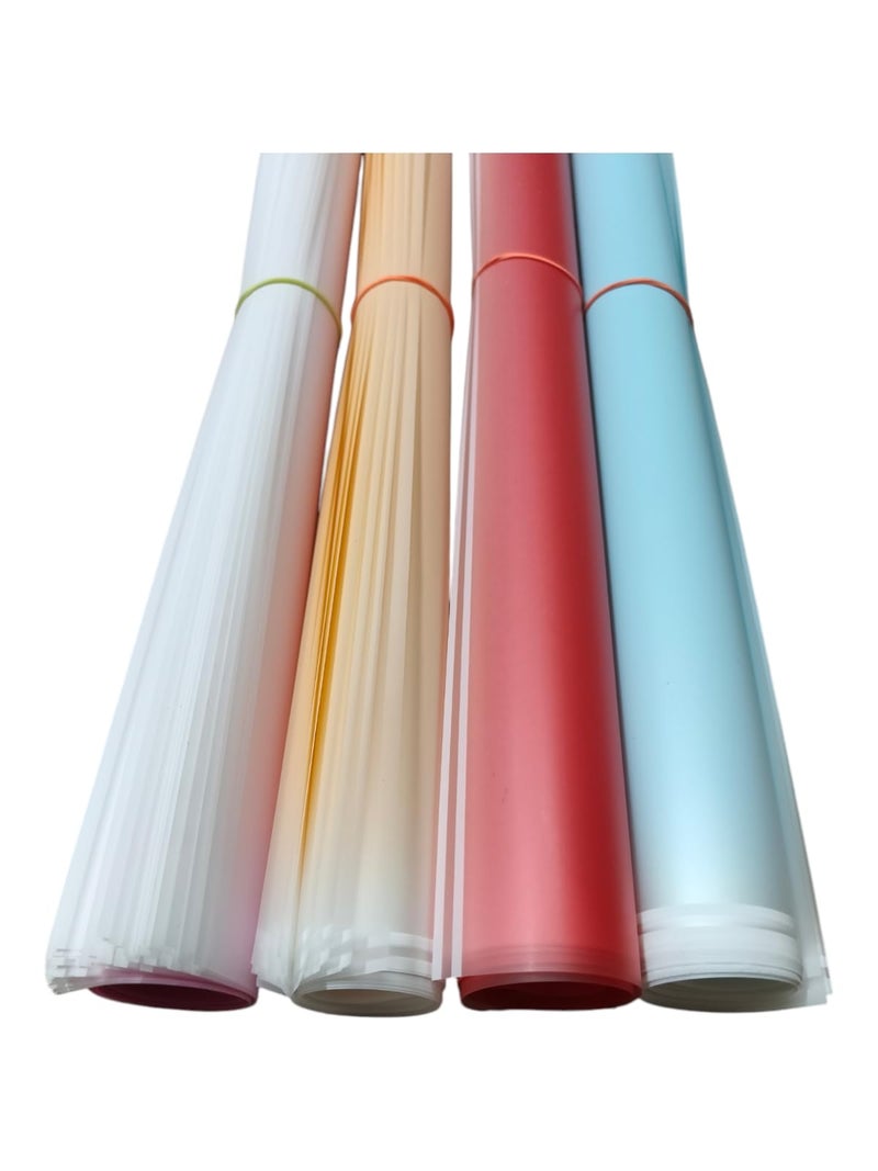 Just Flowers Flower Wrapping Paper - 10 Pc Waterproof Floral Bouquet Wrapping Paper, Gift Wrapper Sheets for Wedding Birthday Gift DIY, Florist Supplies (White Line Edge, Mix Colors) - Image 4