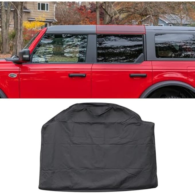 rayihni حقيبة تخزين صلبة متوافقة مع فورد برونكو 2024 2023 2022 2021، تناسب ملحقات برونكو 4 أبواب، لوحة السقف فوق مقعد الصف الثاني، حقيبة تخزين لوحات محمولة - Image 1