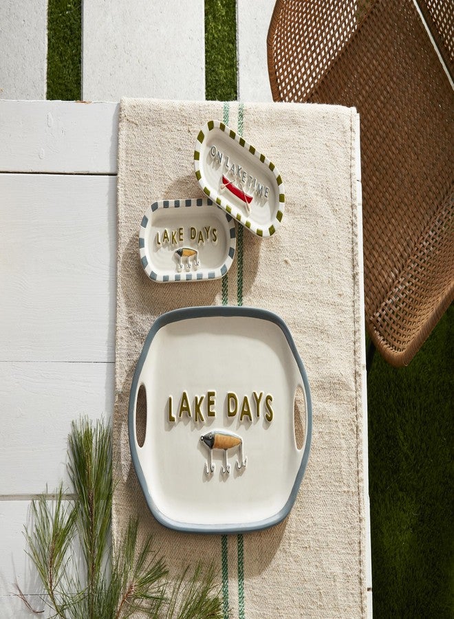 Mud Pie Lake Time Everything Tray; 4" x 9" - Image 2