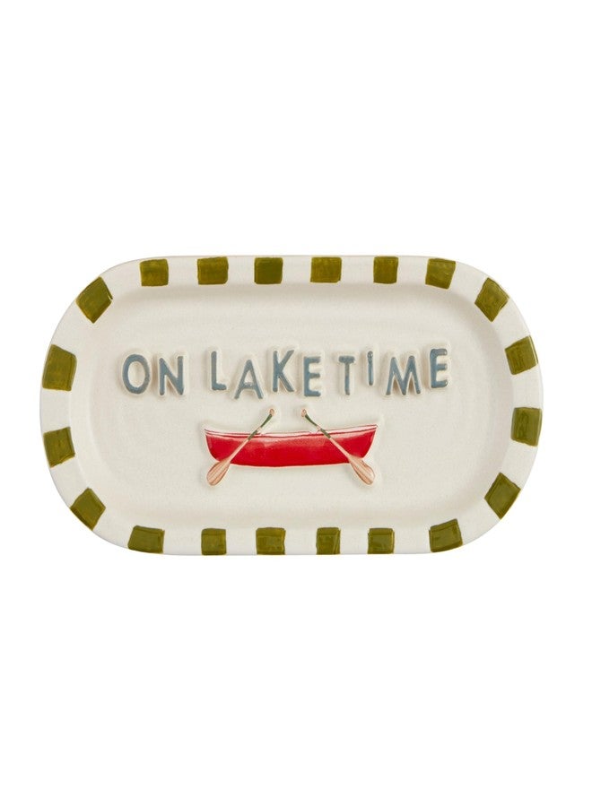 Mud Pie Lake Time Everything Tray; 4" x 9" - Image 1