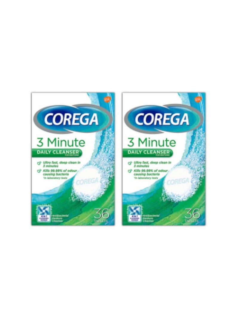 COREGA Tabs Denture Cleaning 36 Tabs 2PCS