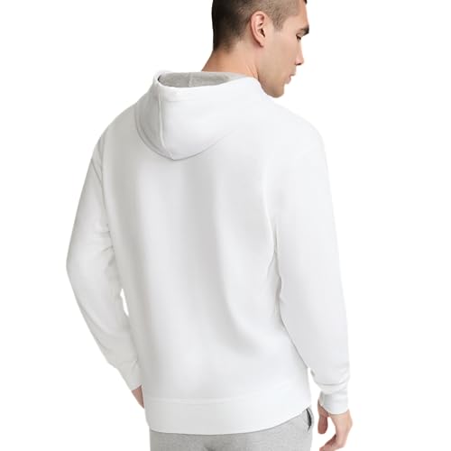 Champion Men's Pullover Fleece Hoodie, Standard Fit, Midweight, Available in Regular and Big & Tall, White-Classic Script Logo, Medium - Image 3